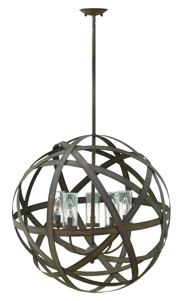 Hinkley 29705VI LED Outdoor Chandelier, Vintage Iron