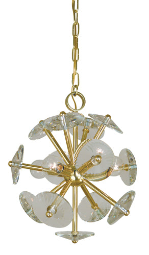Framburg 4814 PB Four Light Chandelier, Polished Brass