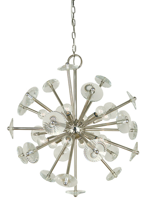Framburg 4815 SP 12 Light Chandelier, Satin Pewter
