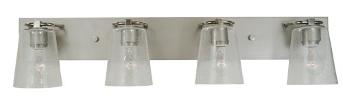 Framburg 4854 SP/PN/CS Four Light Bath, Satin Pewter w/Polished Nickel