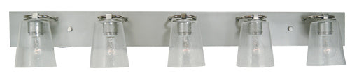 Framburg 4855 SP/PN/CS Five Light Bath, Satin Pewter w/Polished Nickel