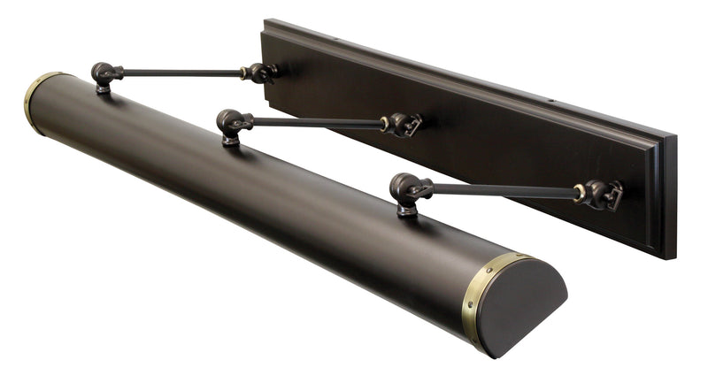 House of Troy DST42-MBAB Six Light Picture Light, Mahogany Bronze with Antique Brass accents