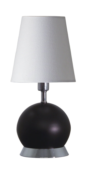 House of Troy GEO110 One Light Table Lamp, Black Matte with Chrome Accents