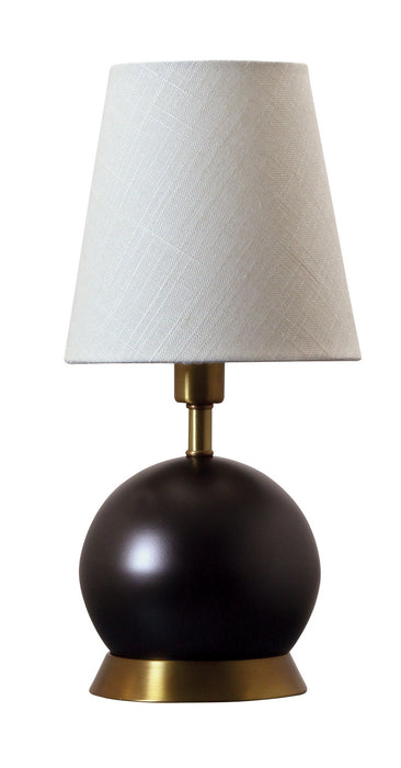 House of Troy GEO111 One Light Table Lamp, Mahogany Bronze with Weathered Brass Accents