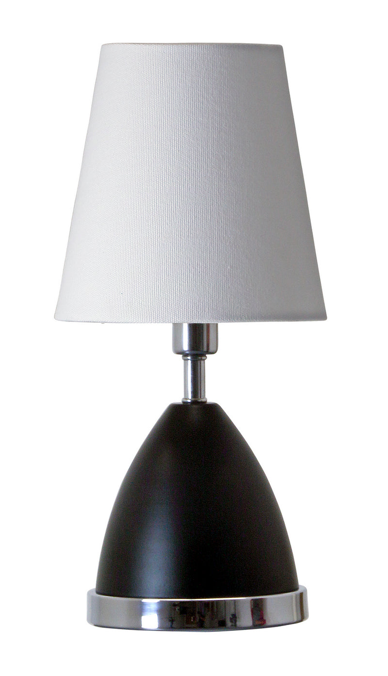 House of Troy GEO210 One Light Table Lamp, Black Matte with Chrome Accents