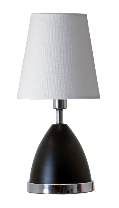 House of Troy GEO210 One Light Table Lamp, Black Matte with Chrome Accents