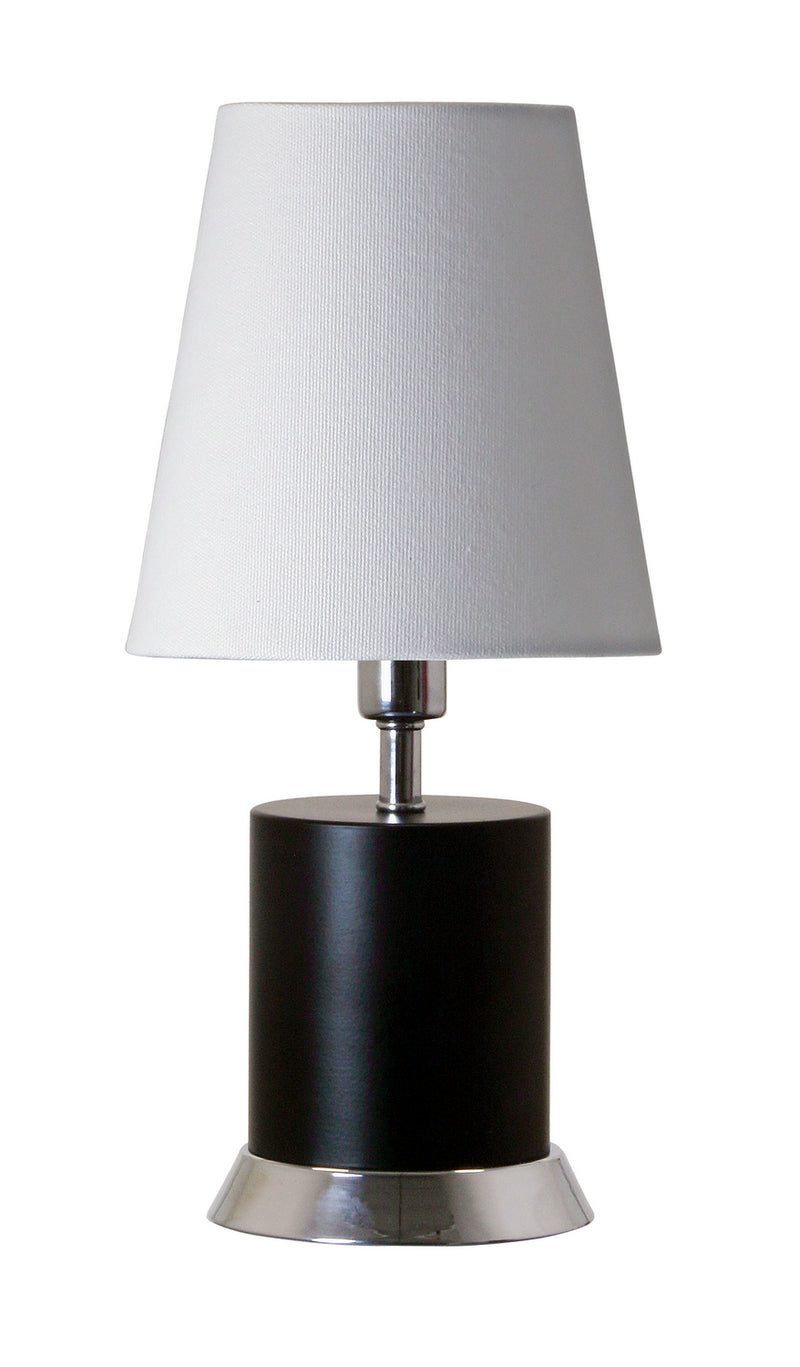 House of Troy GEO310 One Light Table Lamp, Black Matte with Chrome Accents