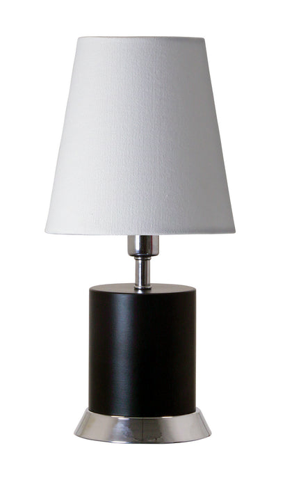 House of Troy GEO310 One Light Table Lamp, Black Matte with Chrome Accents