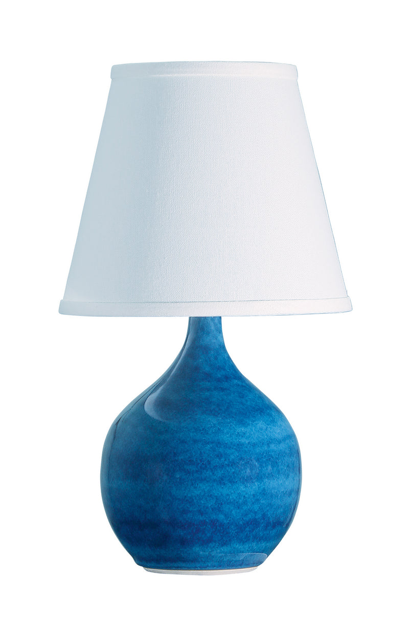 House of Troy GS50-BG One Light Table Lamp, Blue Gloss