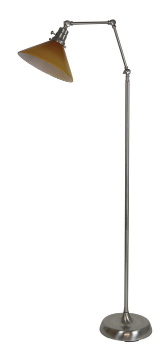 House of Troy OT600-SN-AM One Light Floor Lamp, Satin Nickel