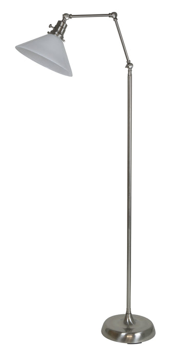 House of Troy OT600-SN-WT One Light Floor Lamp, Satin Nickel