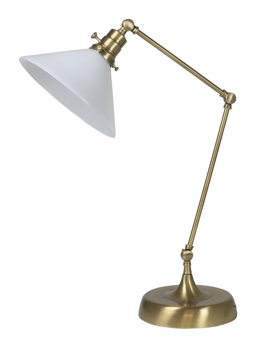 House of Troy OT650-AB-WT One Light Table Lamp, Antique Brass