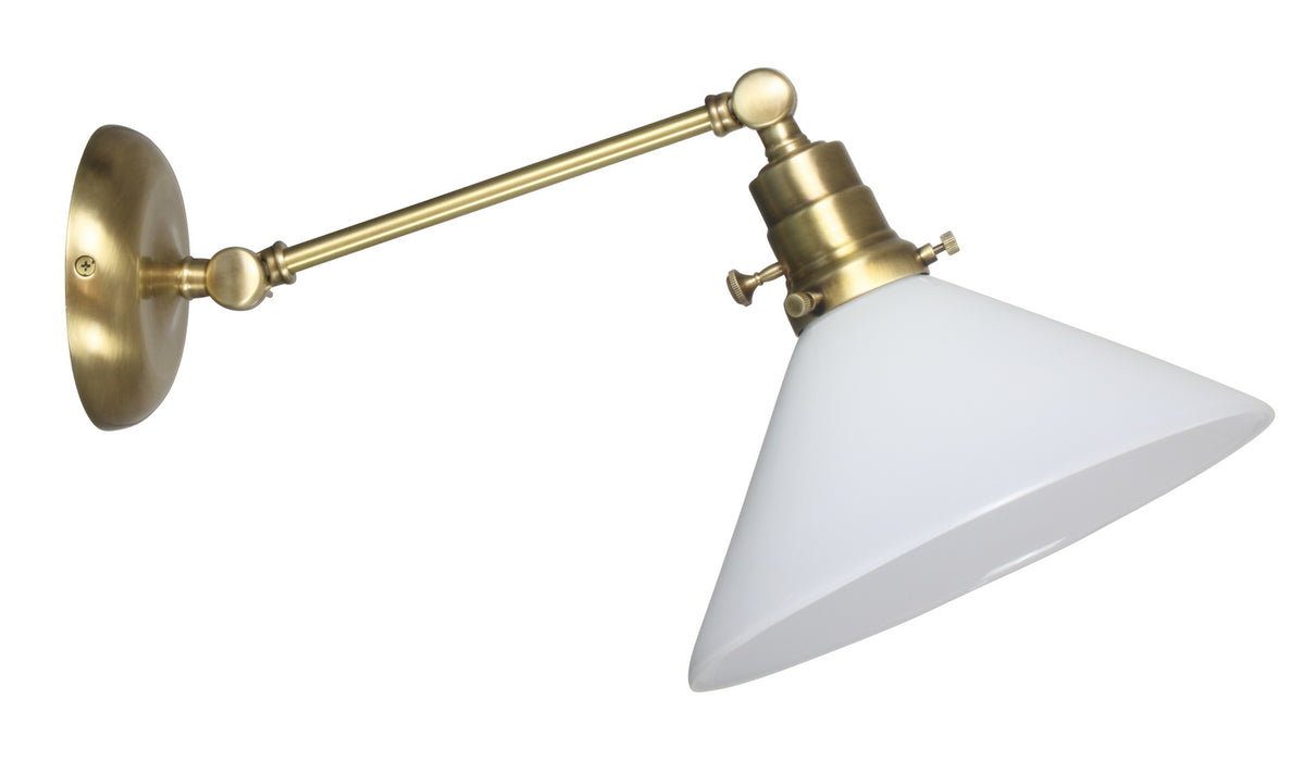 House of Troy OT675-AB-WT One Light Wall Sconce, Antique Brass