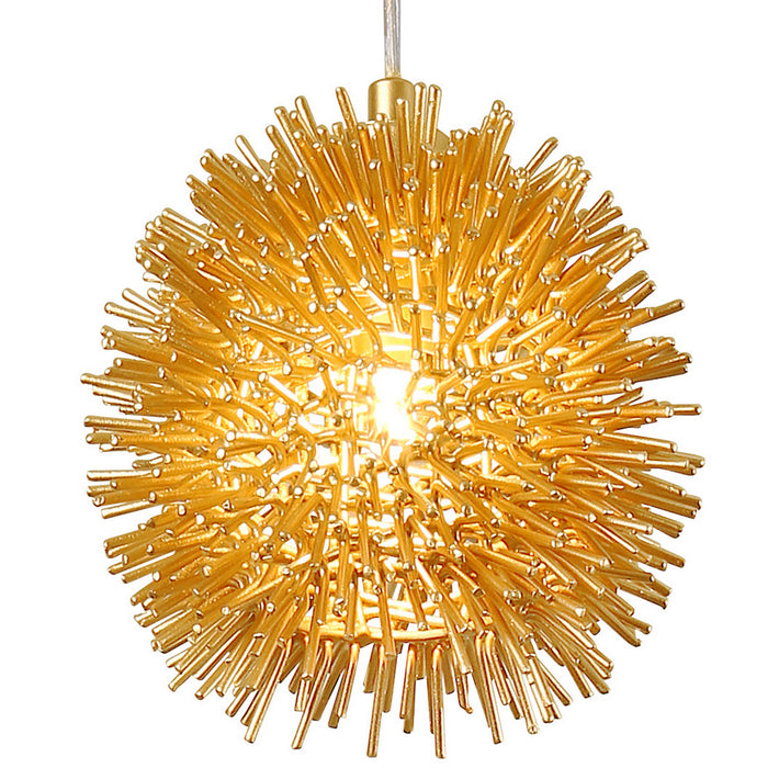 Varaluz 169M01SGO One Light Mini Pendant, Gold