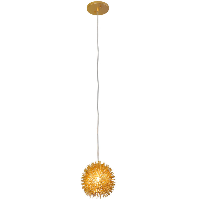 Varaluz 169M01SGO One Light Mini Pendant, Gold