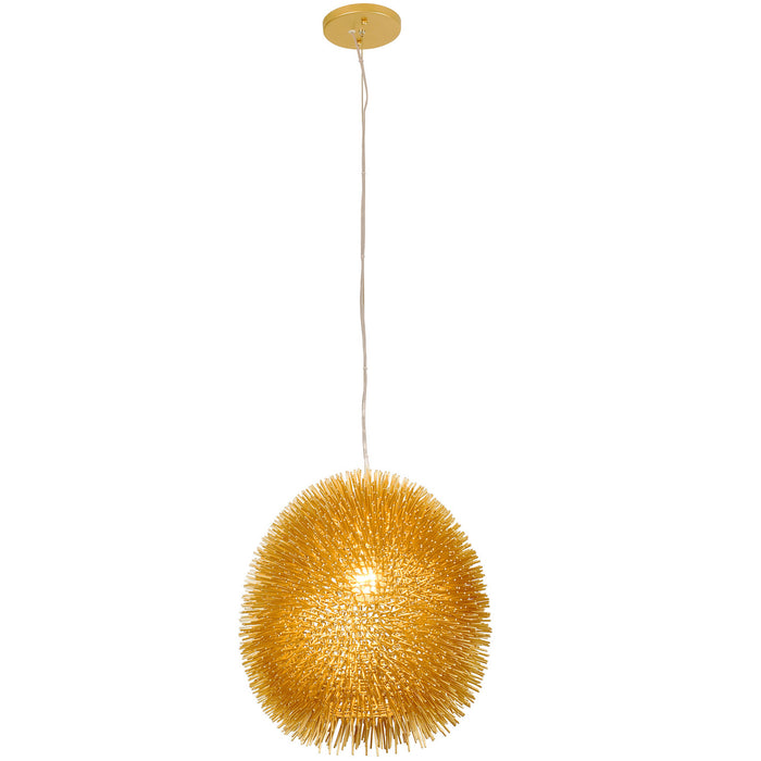 Varaluz 169P01GO One Light Pendant, Gold