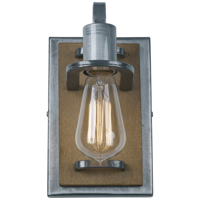 Varaluz 268B01SLW One Light Bath, Steel
