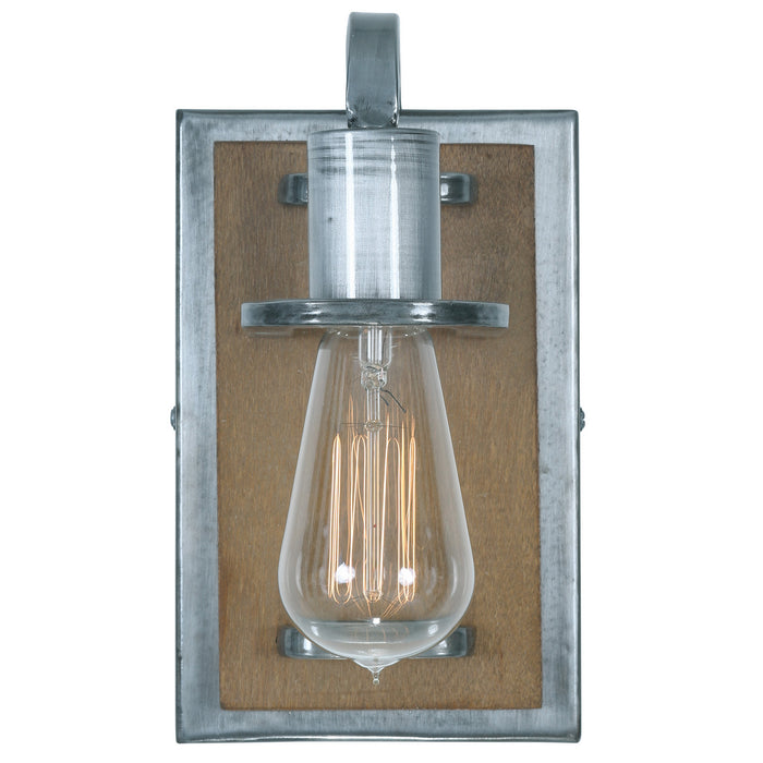 Varaluz 268B01SLW One Light Bath, Steel