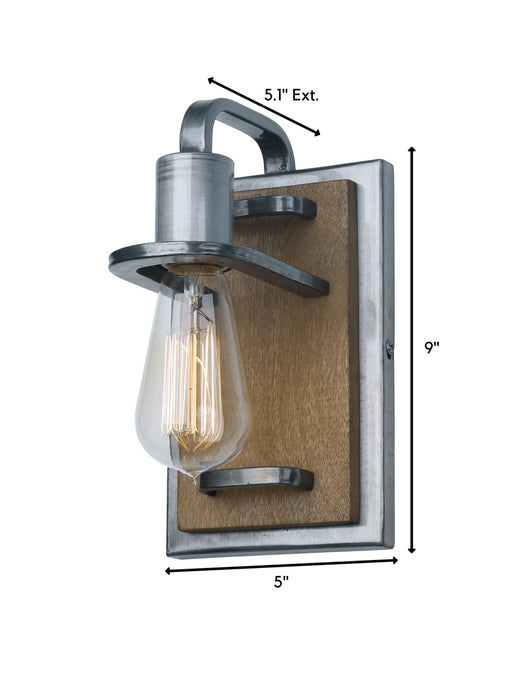 Varaluz 268B01SLW One Light Bath, Steel