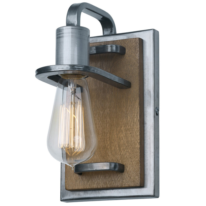 Varaluz 268B01SLW One Light Bath, Steel