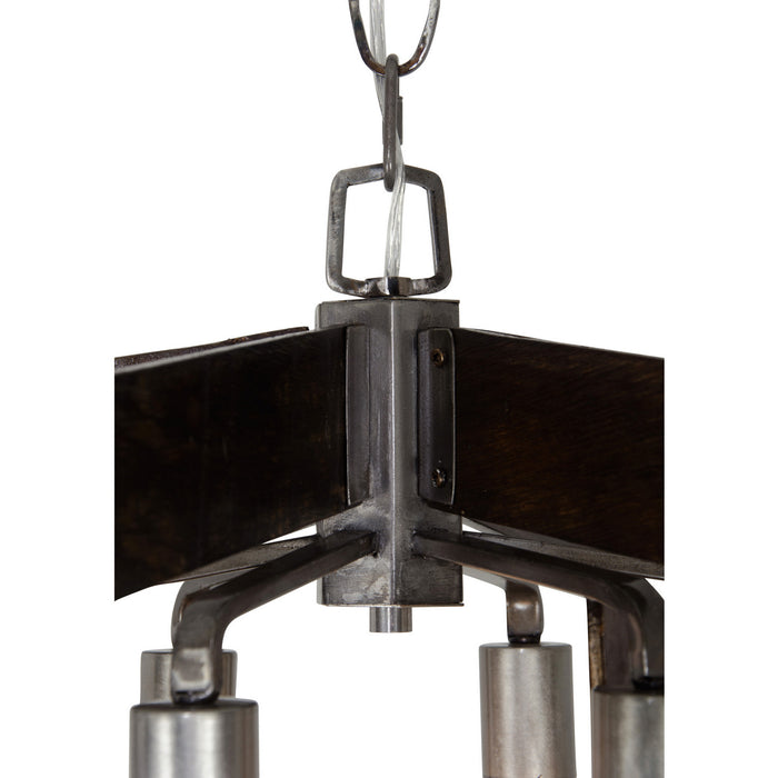 Varaluz 268C09SL Nine Light Chandelier, Steel