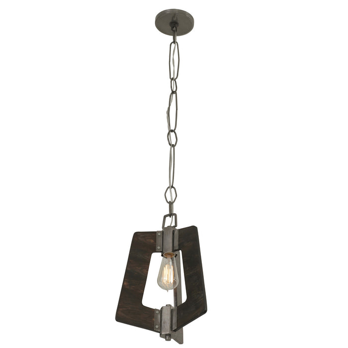 Varaluz 268M01SL One Light Mini Pendant, Steel