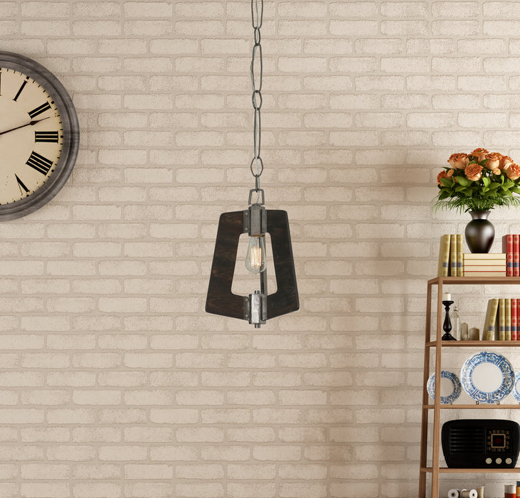 Varaluz 268M01SL One Light Mini Pendant, Steel