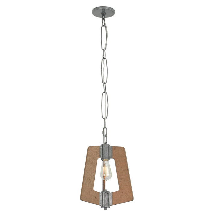 Varaluz 268M01SLW One Light Mini Pendant, Steel