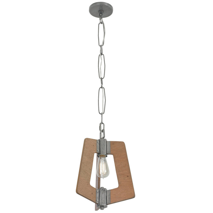 Varaluz 268M01SLW One Light Mini Pendant, Steel