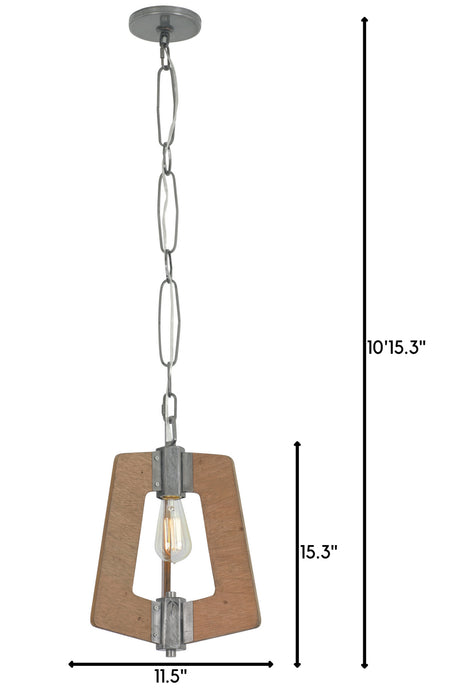 Varaluz 268M01SLW One Light Mini Pendant, Steel