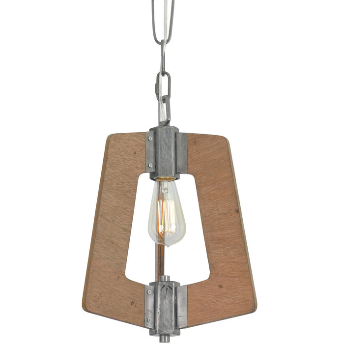 Varaluz 268M01SLW One Light Mini Pendant, Steel