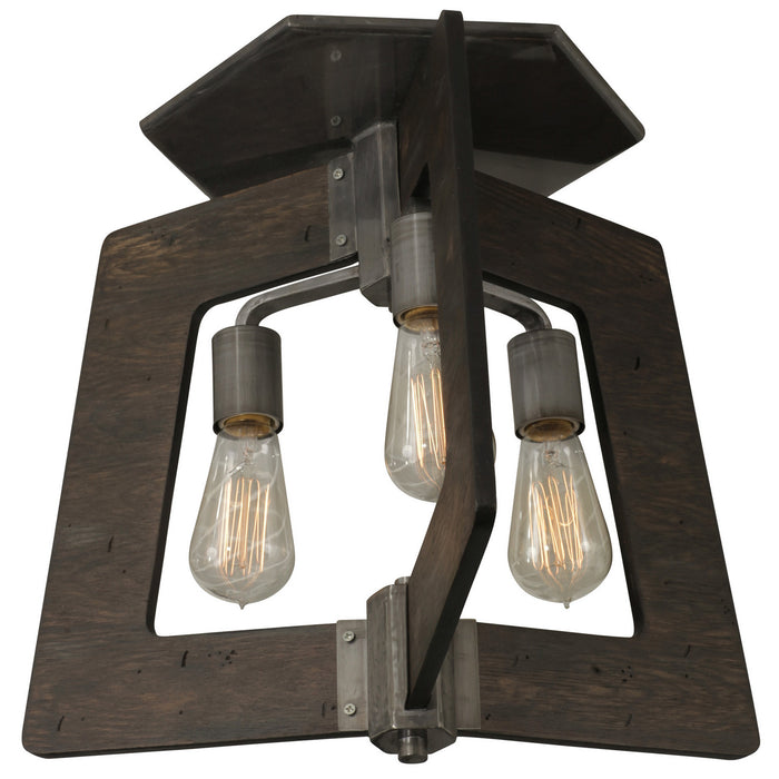 Varaluz 268S03SL Three Light Ceiling Mount, Steel