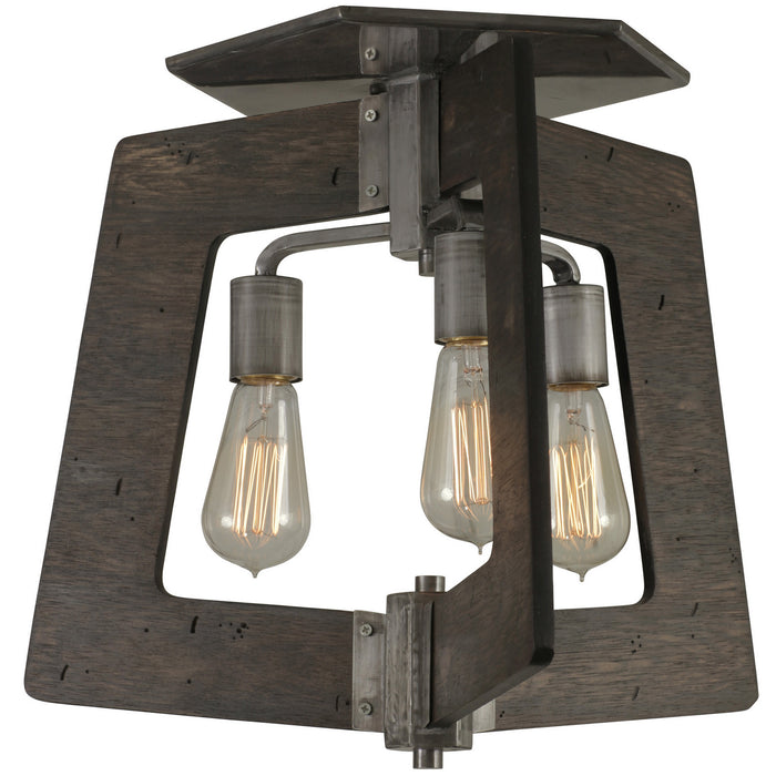 Varaluz 268S03SL Three Light Ceiling Mount, Steel