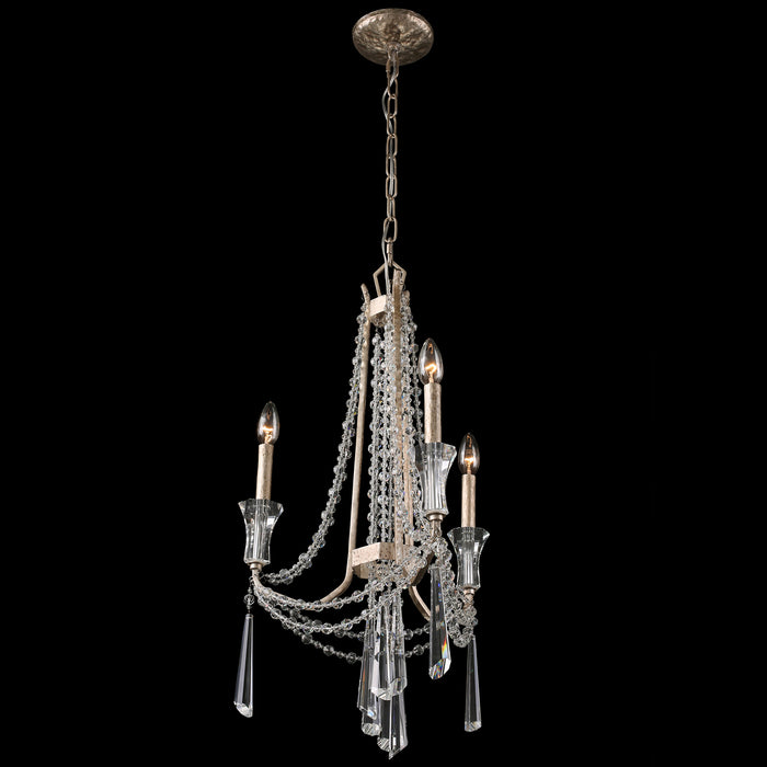 Varaluz 270C03TR Three Light Chandelier, Transcend Silver