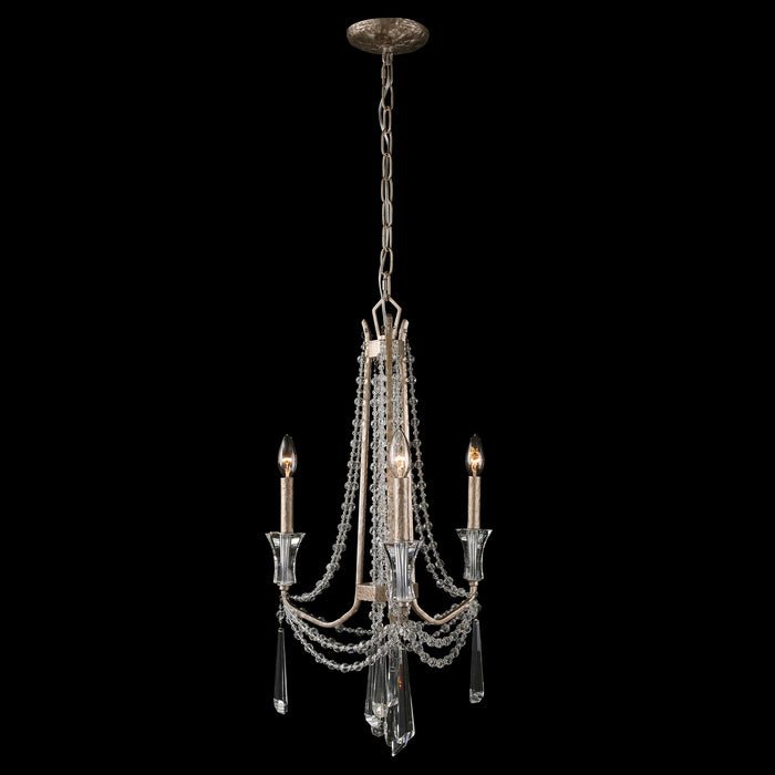Varaluz 270C03TR Three Light Chandelier, Transcend Silver