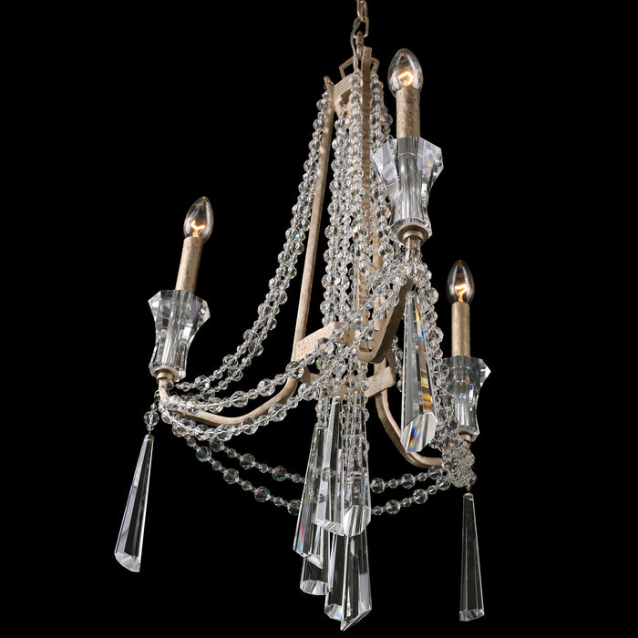 Varaluz 270C03TR Three Light Chandelier, Transcend Silver
