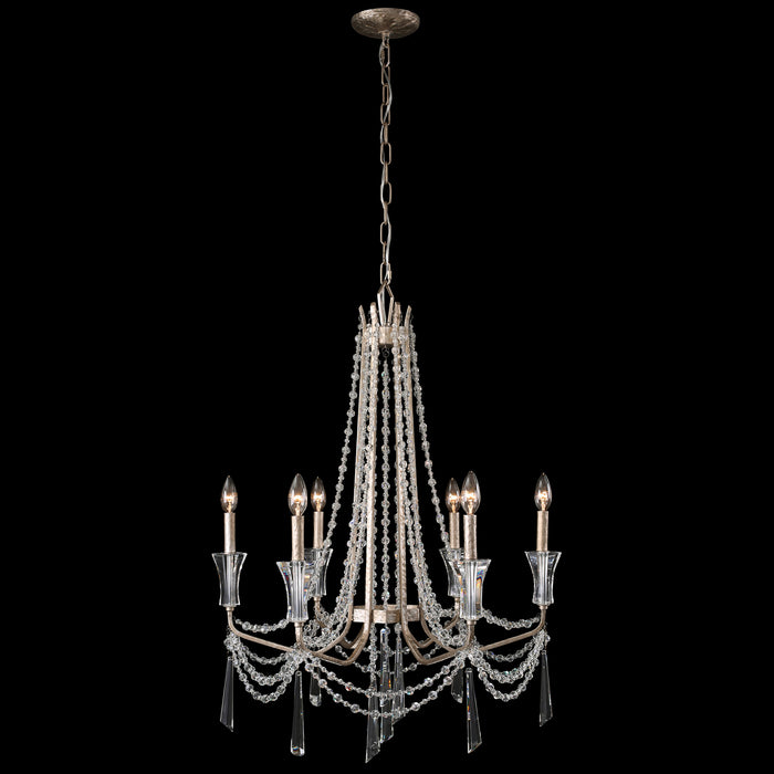 Varaluz 270C06TR Six Light Chandelier, Transcend Silver