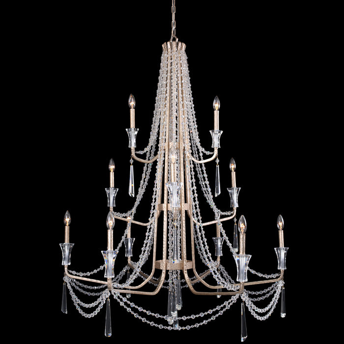 Varaluz 270C12TR 12 Light Chandelier, Transcend Silver