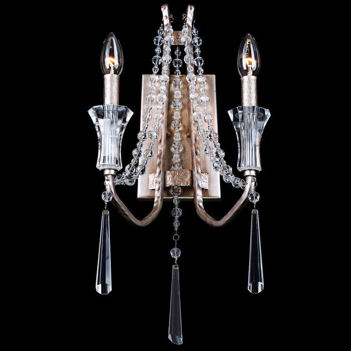 Varaluz 270W02TR Two Light Wall Sconce, Transcend Silver