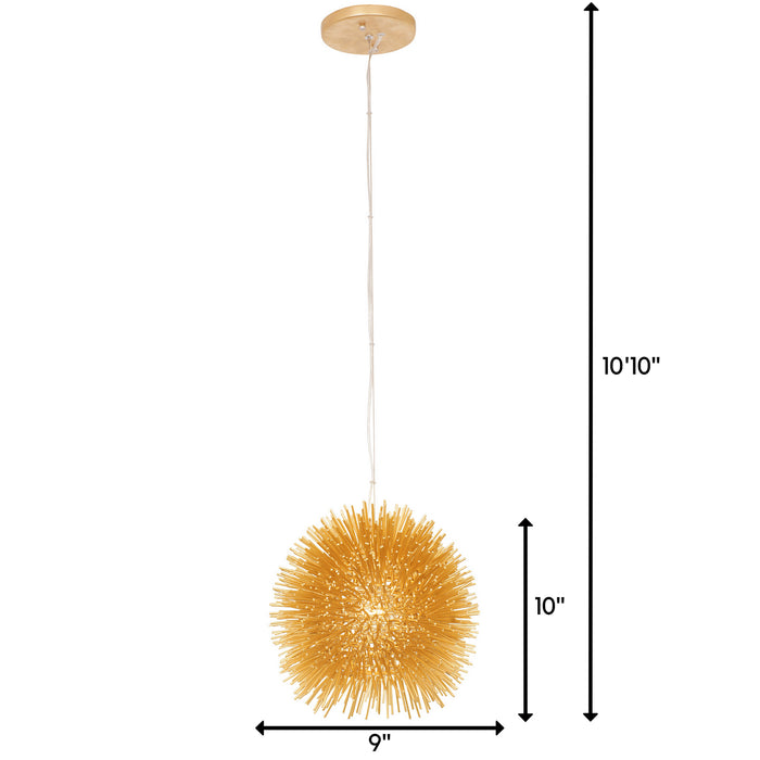 Varaluz 169M01GO One Light Mini Pendant, Gold