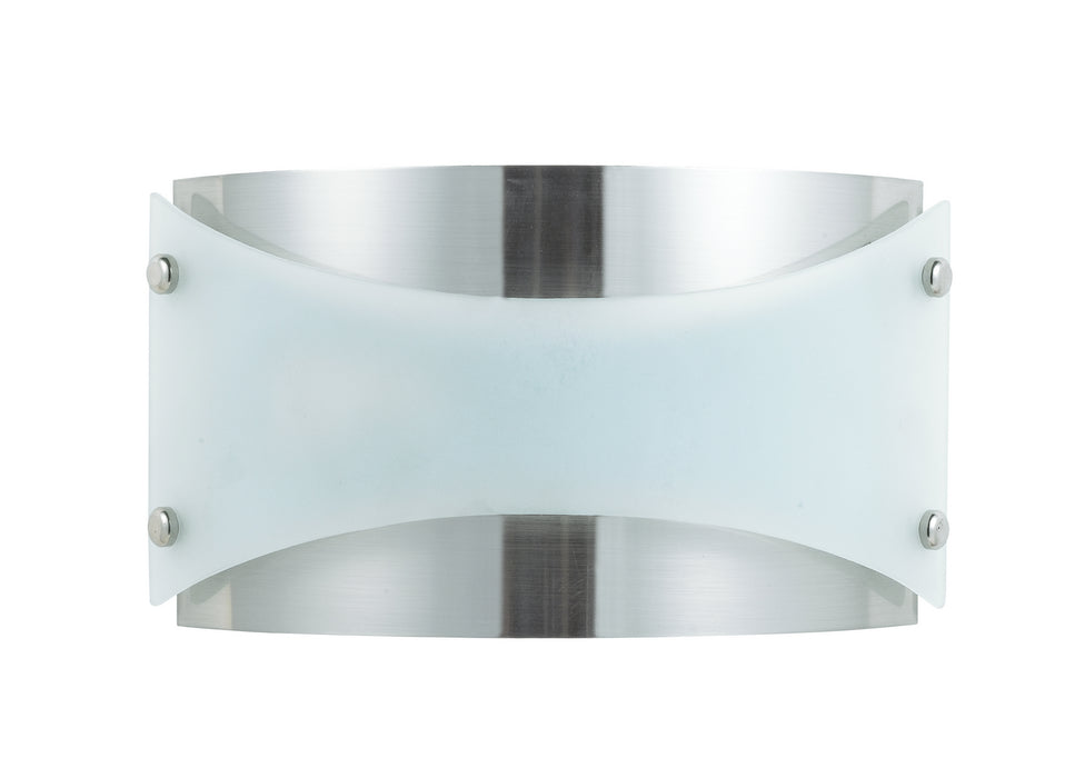 Cal Lighting LA-164-BS One Light Wall Lamp, Brushed Steel