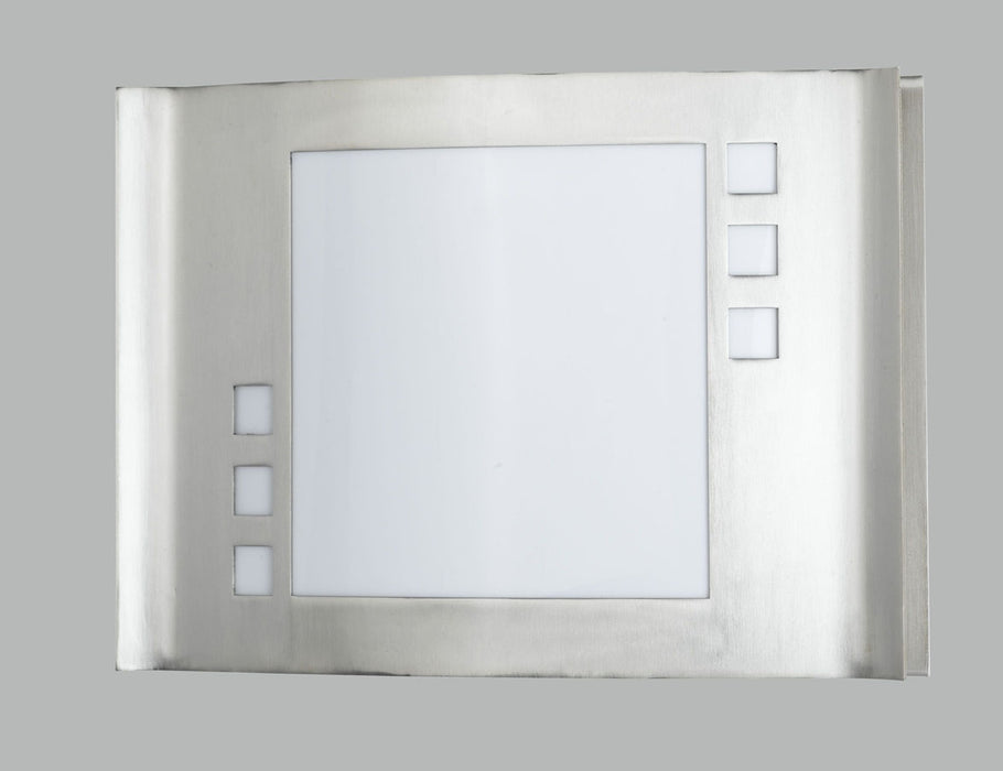 Cal Lighting LA-175-BS One Light Wall Lamp, Brushed Steel