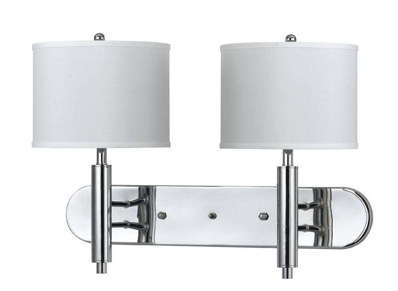 Cal Lighting LA-2004W2L-1CH Two Light Wall Lamp, Chrome