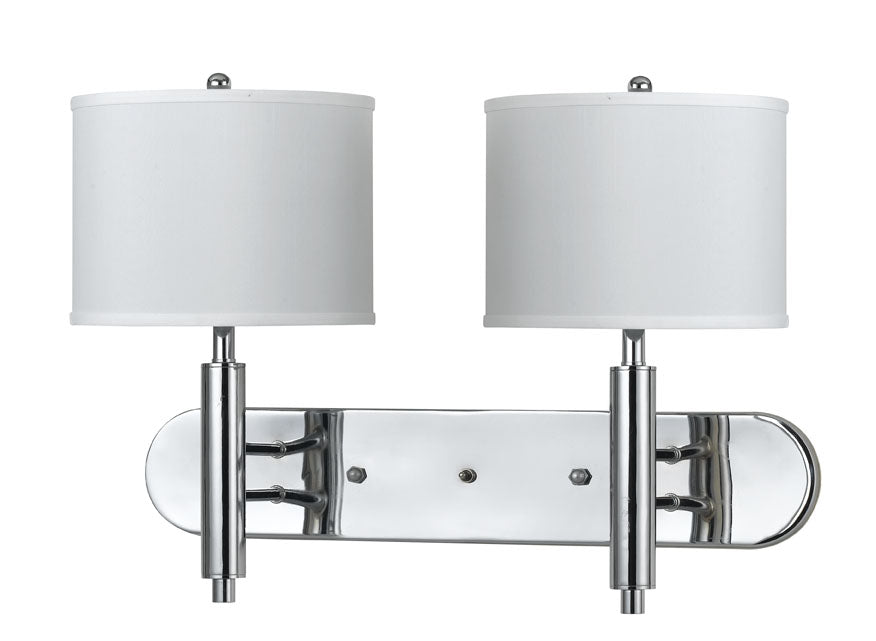 Cal Lighting LA-2004W2L-1CH Two Light Wall Lamp, Chrome