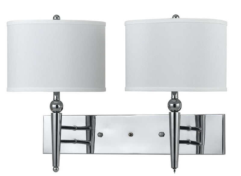 Cal Lighting LA-2007W2L-1CH Two Light Wall Lamp, Chrome