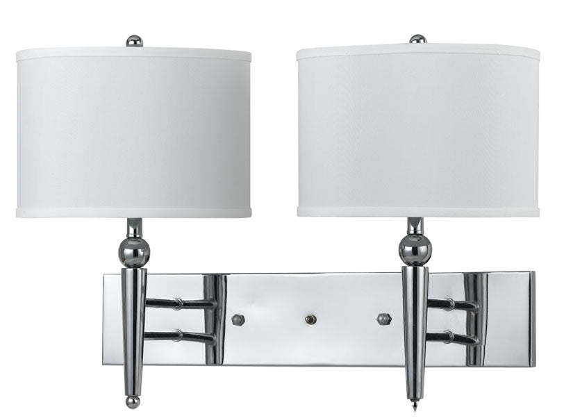 Cal Lighting LA-2007W2L-1CH Two Light Wall Lamp, Chrome