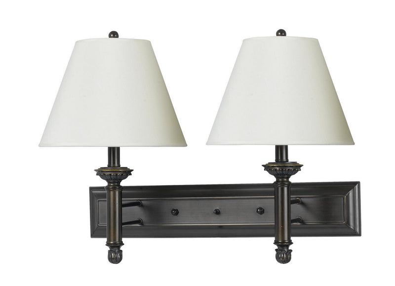 Cal Lighting LA-60002W2L-1 Two Light Wall Lamp, Antique Bronze