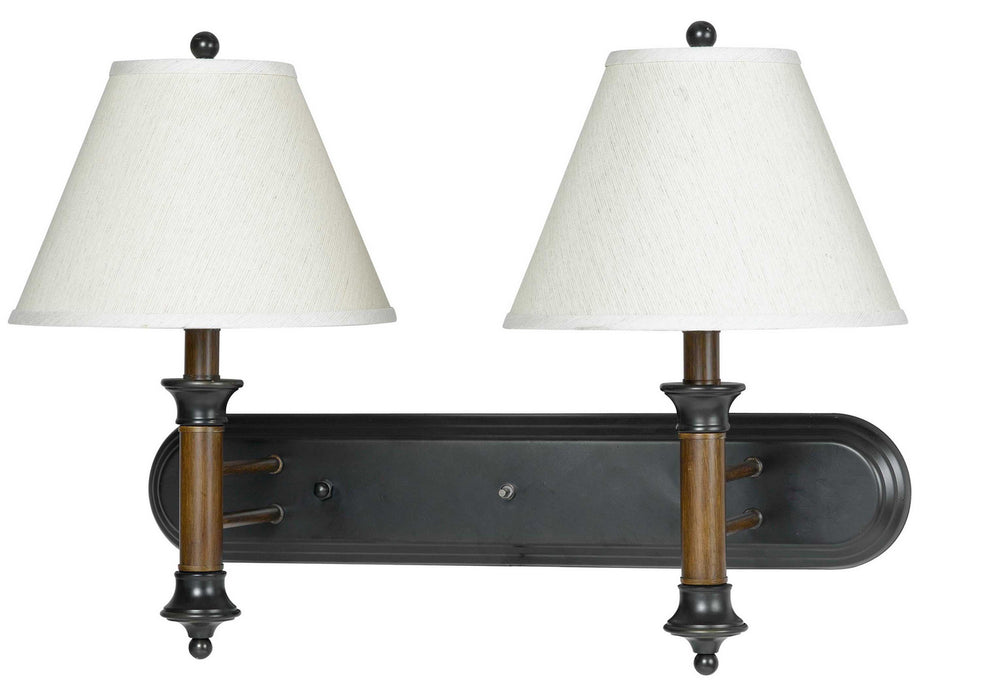 Cal Lighting LA-60007W2L-2 Two Light Wall Lamp, Dark Bronze
