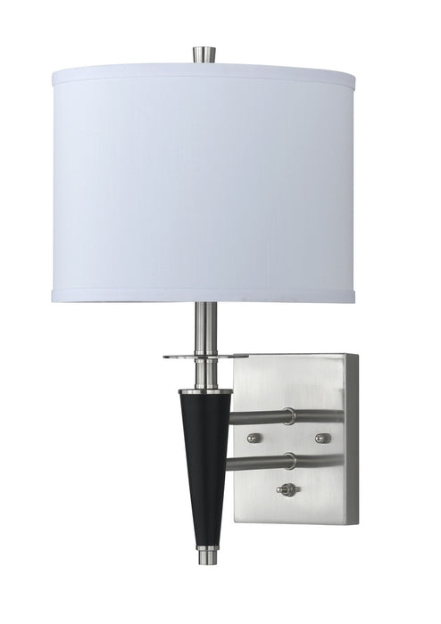 Cal Lighting LA-8002WL-1BS One Light Wall Lamp, Brushed Steel