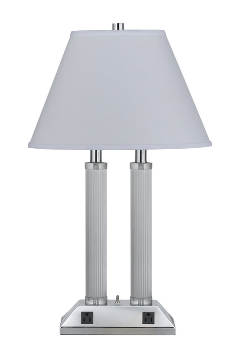 Cal Lighting LA-8003DK-1CH Two Light Table Lamp, Chrome